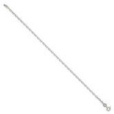 Sterling Silver 2.2mm Diamond-cut Long Link Cable Chain